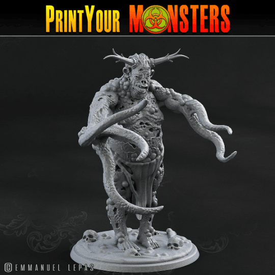 Plague Guardian Miniature with Chain Weapon | Malevolent Warden Monster for DnD 5e - Plague Miniatures
