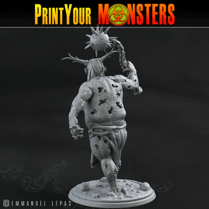 Plague Guardian Miniature with Chain Weapon | Malevolent Warden Monster for DnD 5e - Plague Miniatures