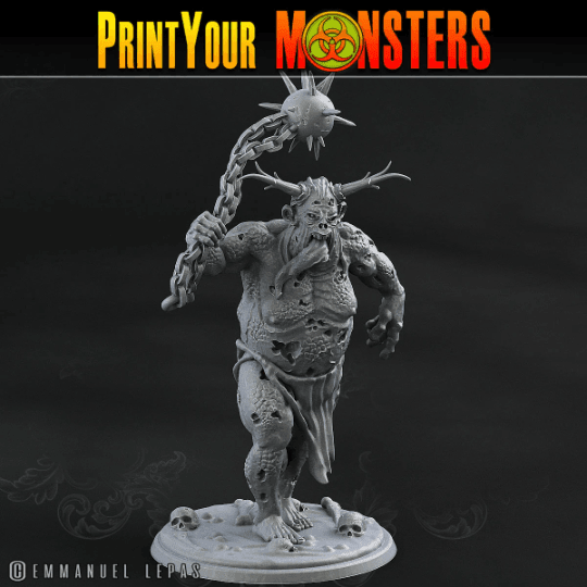 Plague Guardian Miniature with Chain Weapon | Malevolent Warden Monster for DnD 5e - Plague Miniatures