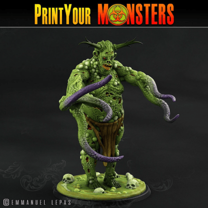 Plague Guardian Miniature with Chain Weapon | Malevolent Warden Monster for DnD 5e - Plague Miniatures