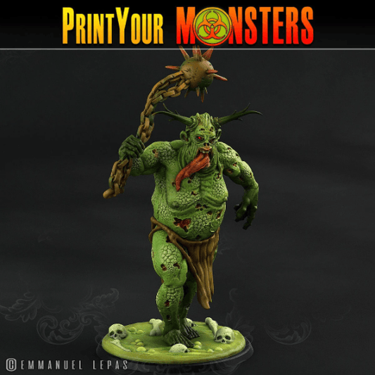 Plague Guardian Miniature with Chain Weapon | Print Your Monsters | Tabletop gaming | DnD Miniature | Dungeons and Dragons, dnd 5e plague miniature - Plague Miniatures shop for DnD Miniatures