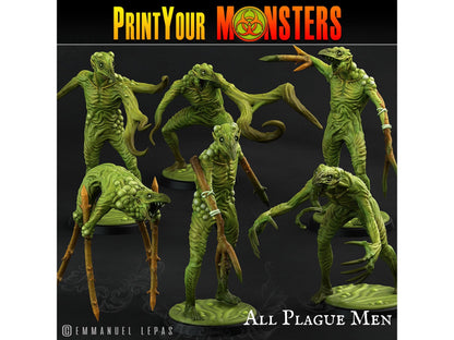 Plagueman in Attack Stance Miniature | Bizarre Aberration for DnD 5e - Plague Miniatures