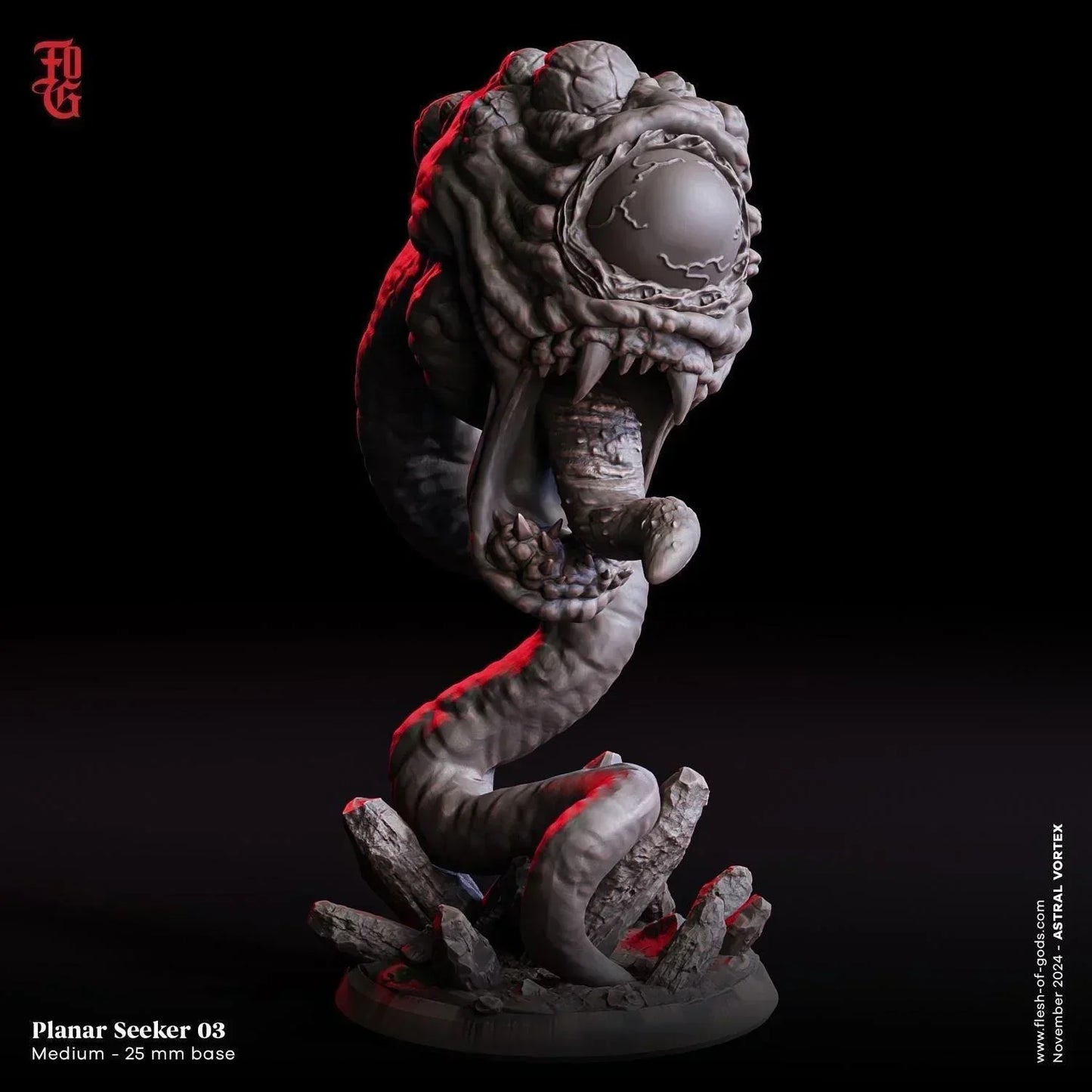Planar Seeker Miniature | Alien Horror Monster Figurine | 32mm Scale - Plague Miniatures