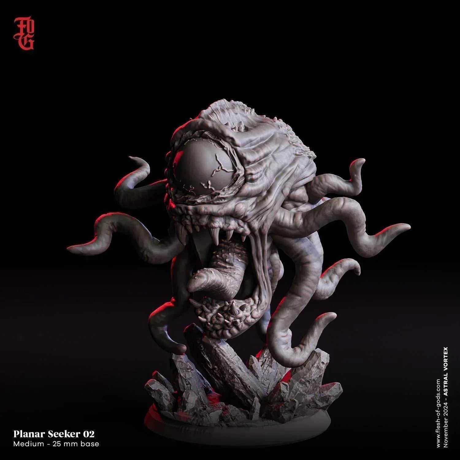 Planar Seeker | Cthulhu Mythos Cyclopean Monster Miniature | 32mm Scale - Plague Miniatures