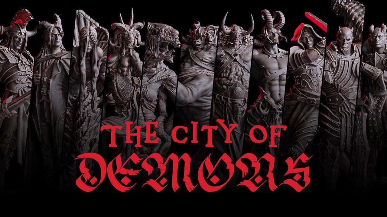 Prana, Abyssal Druid Miniature | Half-Demon Sorcerer | 32mm Scale or 75mm Scale - Plague Miniatures