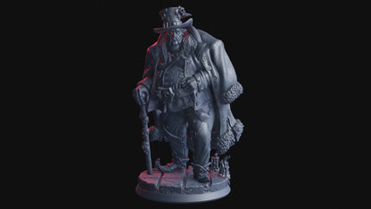 Gerard, the Hypnotist Miniature | Human Carnie for DnD Campaign | 32mm Scale and 75mm Scale