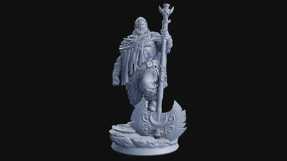 Thoros, Midnight Howl Moon-Blessed Warrior Miniature | Wild West Dungeons and Dragons | 32mm Scale or 75mm Scale