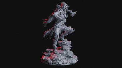 Krek, the Crimson Cap Goblin Rogue Miniature | Stealthy Scoundrel of the Shadows | 32mm Scale or 75mm Scale