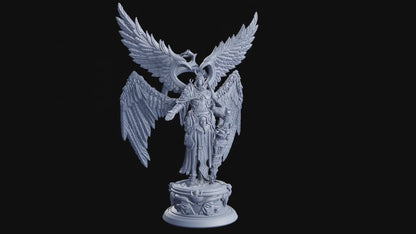 Dark Seraph Miniature | Huge Celestial Angel DnD Figurine | 75mm Base