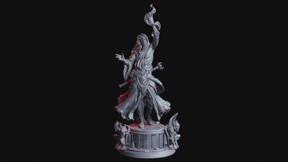 Thebeus, Revenant Sorcerer Miniature | Undying Wizard for Tabletop Enigmas | 32mm Scale or 75mm Scale