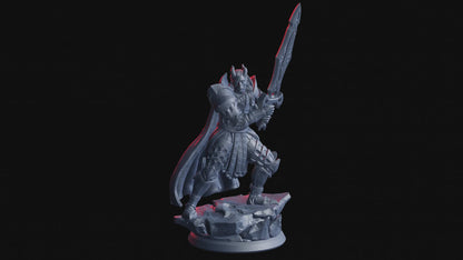 Cain, Oath of the Demon Knight Miniature | Demonic Knight Figure | 32mm Scale or 75mm Scale