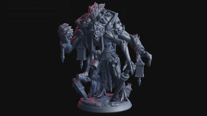 Masked Trickster Oni Fiend Miniature | Aberrant Oni Monster | 32mm Scale