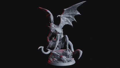 Duel Blade Garganoid Miniature | Gargoyle Figurine for DnD Adventures | 32mm Scale