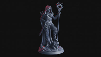 Strix, Queen's Shadow Female Spellcaster Miniature | Deadly Assassin Monster Figurine | 32mm Scale