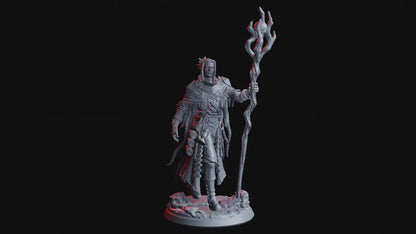 Thorne, Dusk Domain Druid Miniature | Enigmatic Traveler and Nomad | 32mm Scale or 75mm Scale