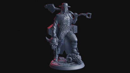 Undertaker Miniature | Human NPC or Monster Gravedigger | 32mm Scale