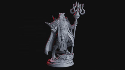 Eldrax, Ash Keeper Dragonborn Cleric Miniature | Healer and Spellcaster Guardian | 32mm Scale or 75mm Scale