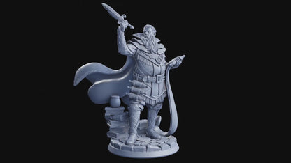 Soul Scribe NPC Miniature | Dungeons and Dragons 5e Wise Human Miniature Santa Claus | 32mm Scale or 75mm Scale