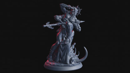 The Dying Deity Miniature | Undead Skeleton God Monster Figurine | 50mm Base