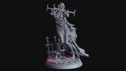 Ghost of Unpunished Crime Miniature | Undead Female Ethereal Horror | 32mm Scale