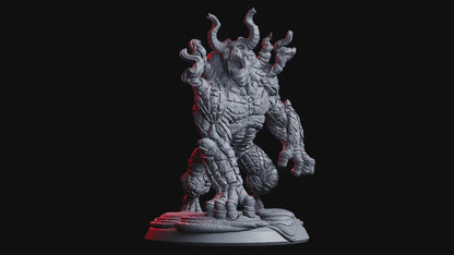 Blazing Behemoth Miniature | Inferno's Wrath Incarnate Monstrosity for Tabletop Games | 75mm Base