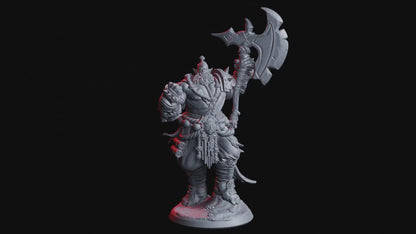 Sidhar, the Peaceful Miniature | Orc Warrior of Tranquil Strength | 32mm Scale or 75mm Scale