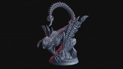 Scorpion Wyvern Miniature | Dragon Monster Figurine | 75mm Base