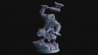 The Beast of Butchery Monster Miniature | Savage Demon for Tabletop RPGs | 50mm Base