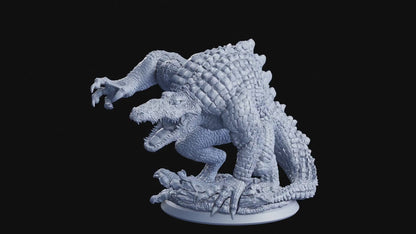 Scalejaw Crocodile Miniature | Monstrous Beast for Tabletop Gaming | 50mm Base