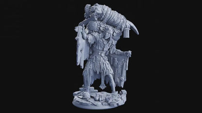 Morgrim, the Relic Collector Miniature | Wandering Peddler NPC for Your RPG World | 32mm Scale or 75mm Scale