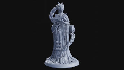 Isolde, the Cursed Oracle Miniature: A Mystic Figure for RPG Adventures | 32mm Scale or 75mm Scale