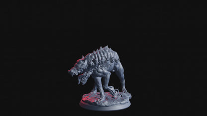 Hell Hound Monster Miniature Trio | Infernal Beast Set for D&D & Tabletop Games | 32mm Scale