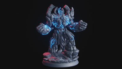 Arcane Golem Miniature | Huge Stone Construct Monster | 75mm Base