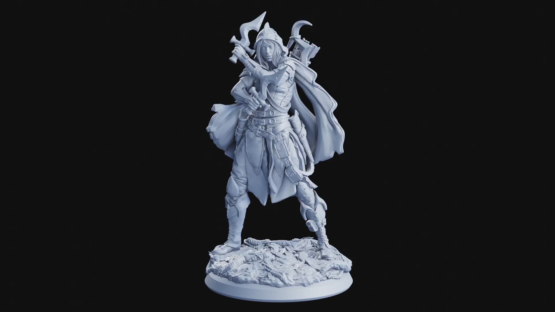 Gloomstalker Ranger Miniature | Female Hunter | 32mm Scale