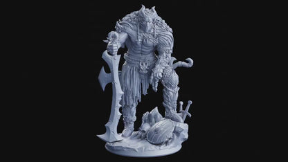 Xander, the Chaos Upbringer Miniature | A Half-Demon Fighter for Epic Tabletop Adventures | 32mm Scale or 75mm Scale