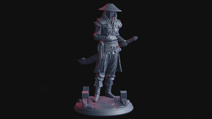 Cheng Pei, Downward Dragon Champion Miniature | Japanese Female Warrior | 32mm Scale 75mm Scale
