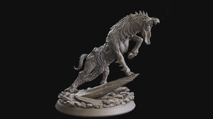 Corrupted Horse Miniature | Mutant Equine Marvel for DnD | 50mm Base