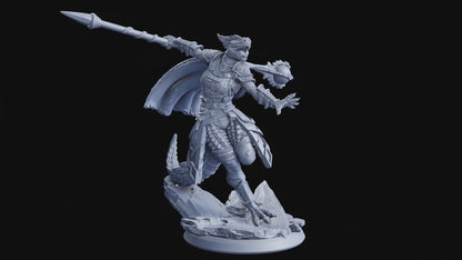 Bolgra, Dragonborn Sorceress Miniature | DnD Sorcerer Figurine | 32mm Scale or 75mm Scale