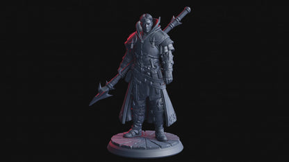 Paul Santos Miniature | Fate's Herald Human Cleric Spellcaster Figure | 32mm Scale or 75mm Scale