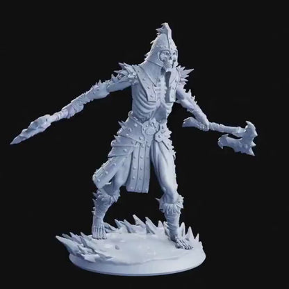 Frost Wight Miniature | Chilling Undead Presence for DnD Adventures | 32mm Scale