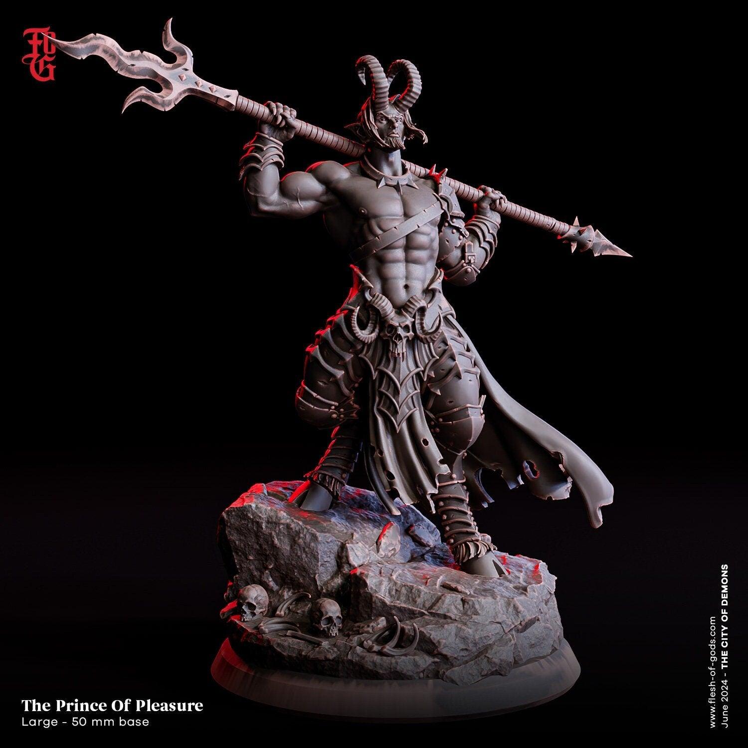 Prince of Pleasure Monster Miniature | Tempting Demon Figure for Tabletop RPGs | 50mm Base - Plague Miniatures