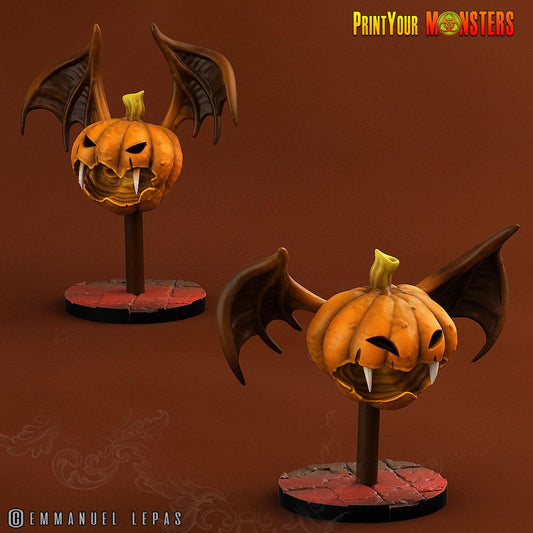 Pumpkin Bat Miniatures | D&D Halloween Miniature for Tabletop Gaming - Plague Miniatures shop for DnD Miniatures