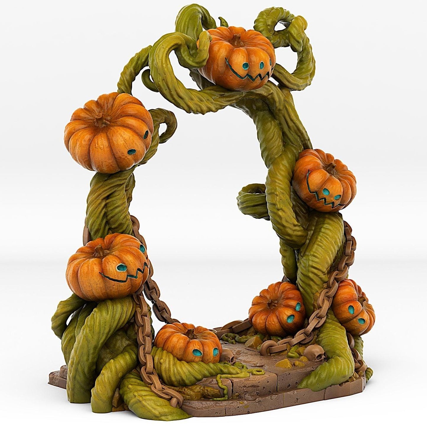 Pumpkin Portal Miniature | Creepy Spooky Effect | Halloween Dungeon Terrain Prop | 28mm or 32mm Scale - Plague Miniatures