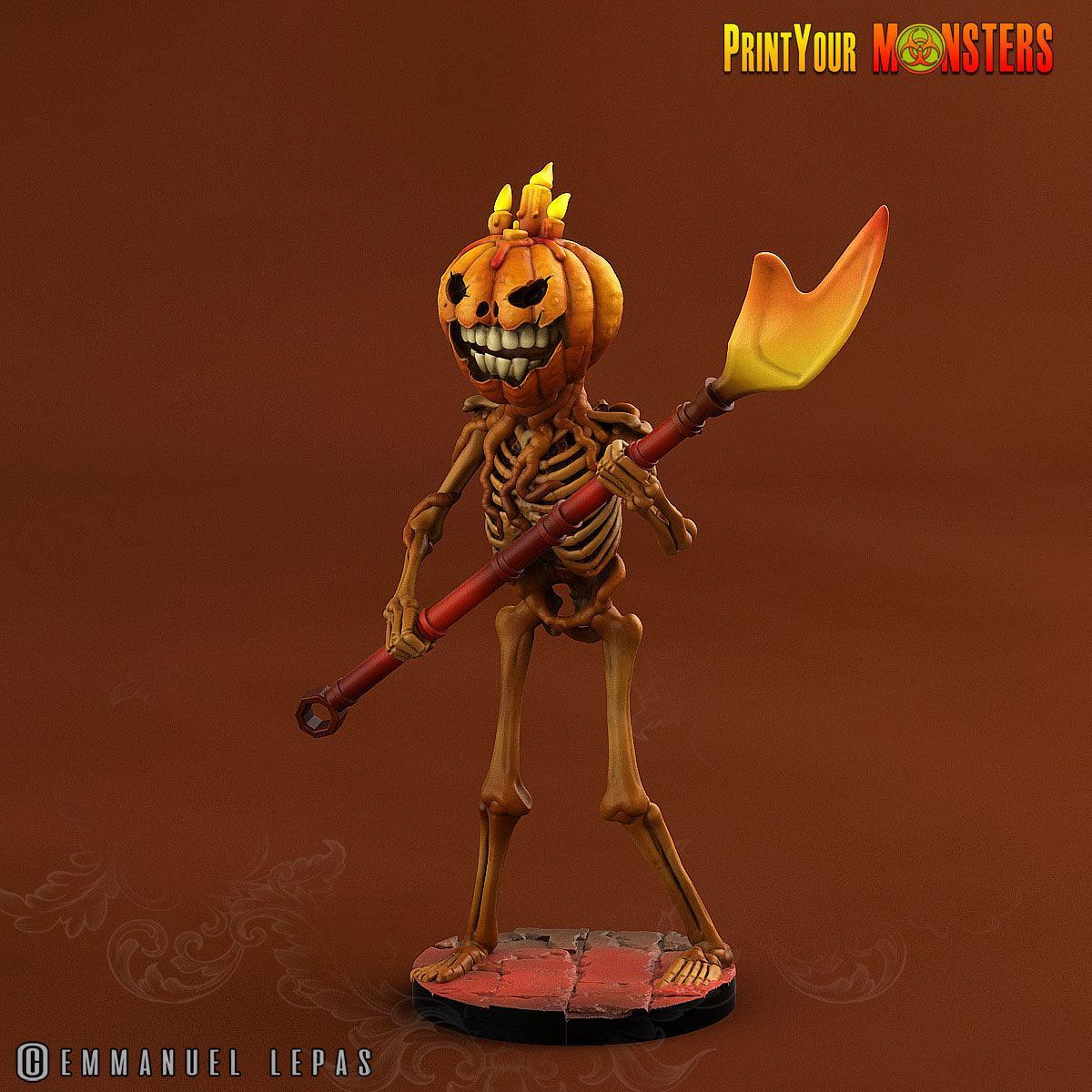 Pumpkin Soldier Halloween miniatures | D&D Miniatures for Tabletop Battles - Plague Miniatures