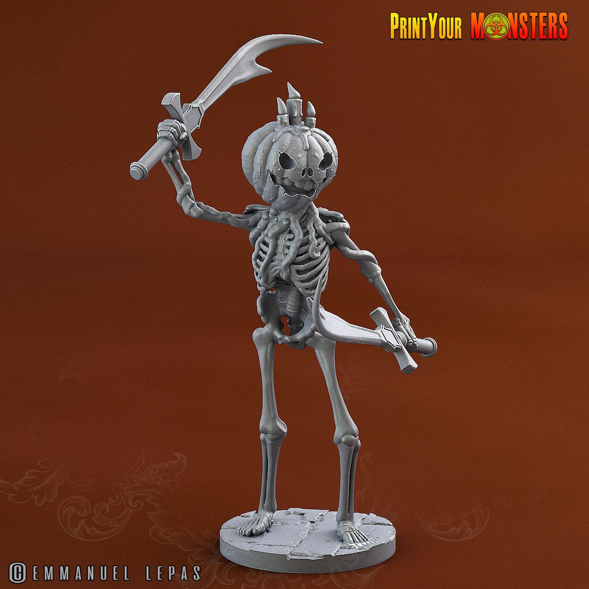 Pumpkin Soldier Halloween miniatures | D&D Miniatures for Tabletop Battles - Plague Miniatures