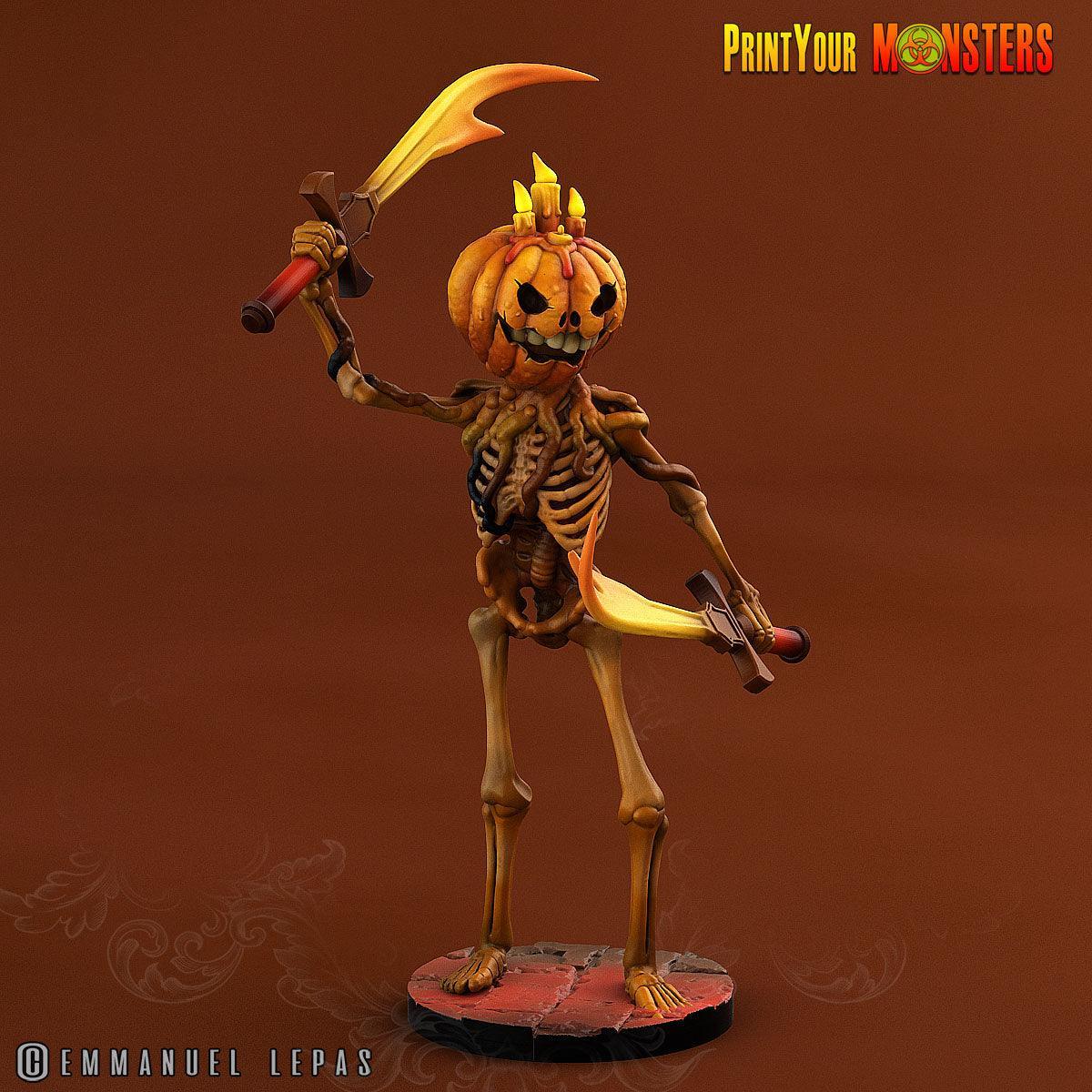 Pumpkin Soldier Halloween miniatures | D&D Miniatures for Tabletop Battles - Plague Miniatures