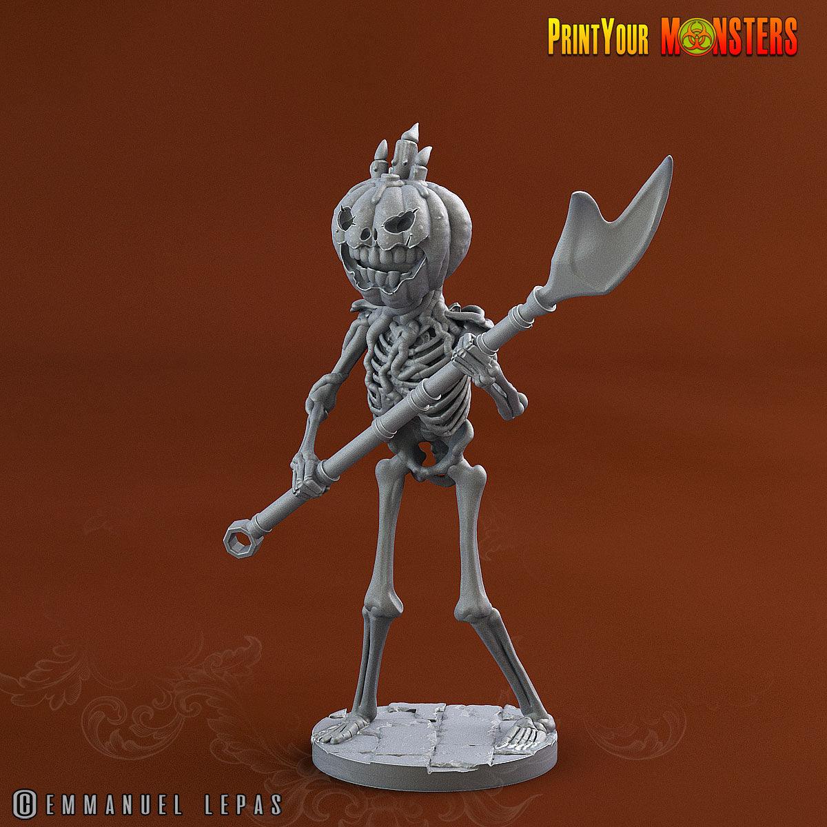 Pumpkin Soldier Halloween miniatures | D&D Miniatures for Tabletop Battles - Plague Miniatures