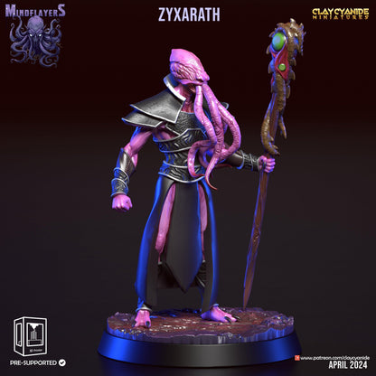 Quel'Zorath, Cthulhu-Inspired Mind Flayer Miniature | 32mm Scale - Plague Miniatures