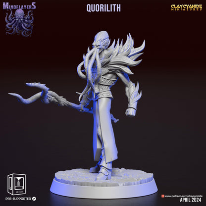 Quorilith, Cthulhu-Inspired Mind Flayer Miniature | 32mm Scale - Plague Miniatures