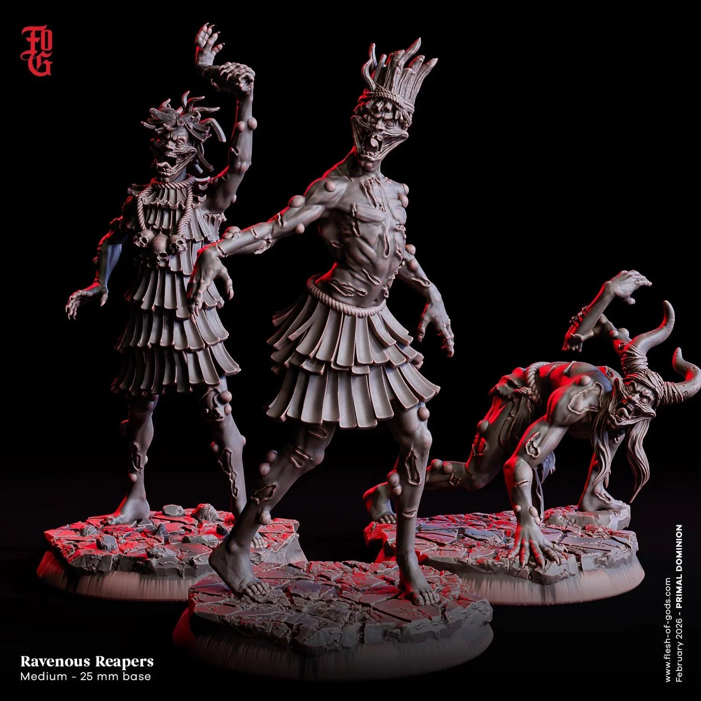 Ravenous Reaper Miniature | Medium Undead Monstrosity Tabletop RPG Miniature | 32mm Scale - Plague Miniatures